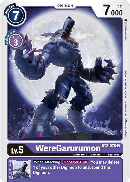 Image for WereGarurumon - BT2-078 [Release Special Booster]