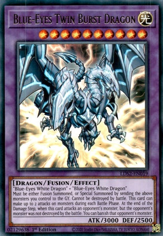 Blue Eyes Twin Burst Dragon (LDS2-EN019) [LDS2]