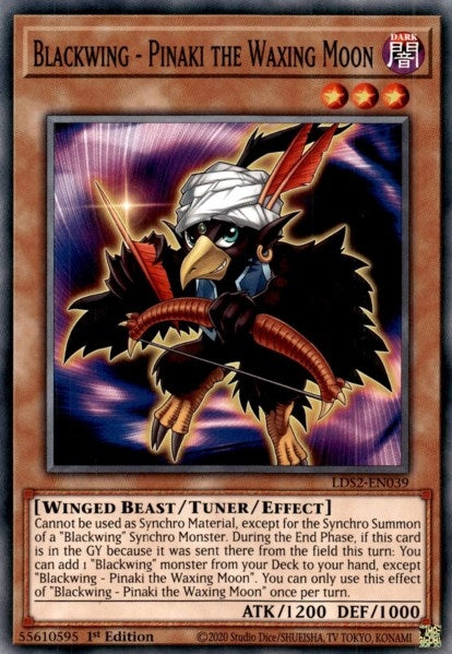Blackwing Pinaki the Waxing Moon (LDS2-EN039) [LDS2]