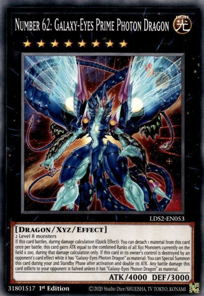 Number 62 Galaxy Eyes Prime Photon Dragon (LDS2-EN053) [LDS2]