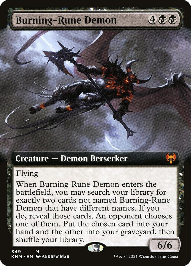 Burning Rune Demon Extended Art (349) [KHM]