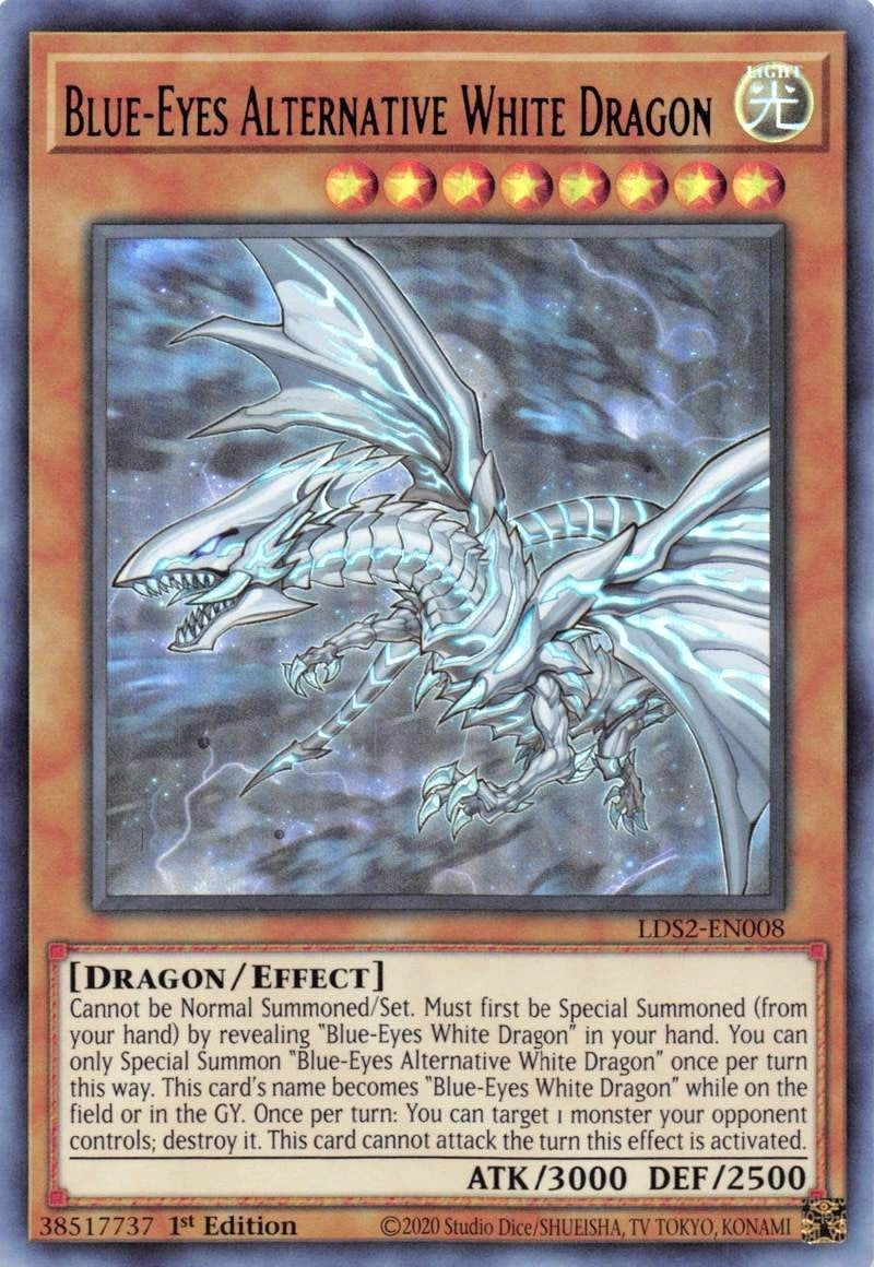 Blue Eyes Alternative White Dragon Purple (LDS2-EN008) [LDS2]