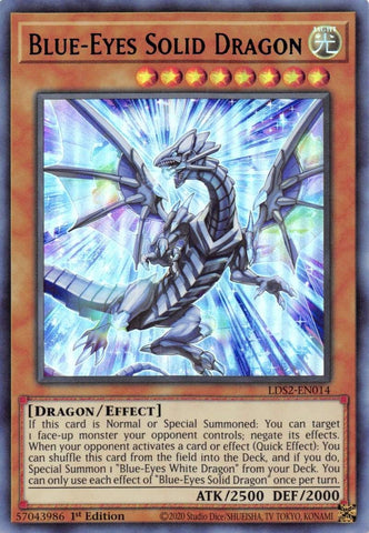 Blue Eyes Solid Dragon Blue (LDS2-EN014) [LDS2]