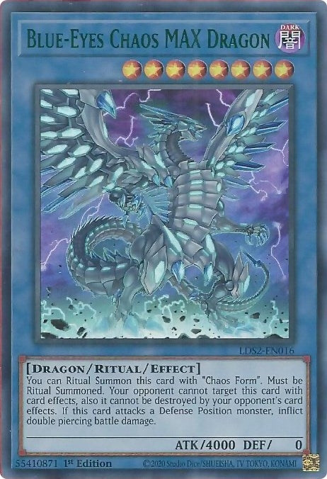 Blue Eyes Chaos MAX Dragon Green (LDS2-EN016) [LDS2]
