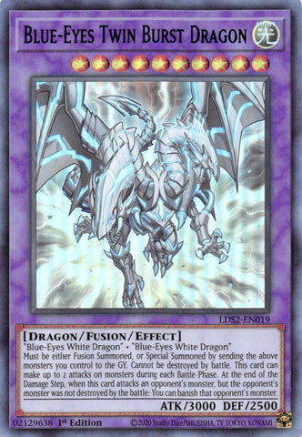 Blue Eyes Twin Burst Dragon Blue (LDS2-EN019) [LDS2]