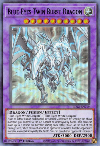 Blue Eyes Twin Burst Dragon Green (LDS2-EN019) [LDS2]