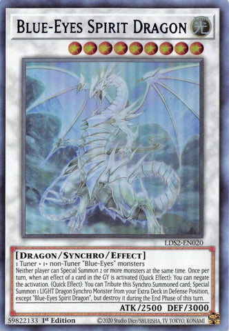 Blue Eyes Spirit Dragon Blue (LDS2-EN020) [LDS2]