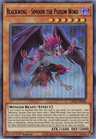 Blackwing Simoon the Poison Wind Purple (LDS2-EN040) [LDS2]