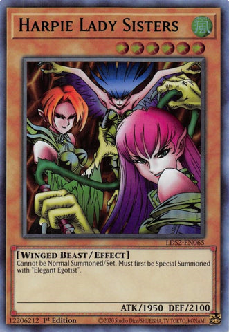 Harpie Lady Sisters Green (LDS2-EN065) [LDS2]