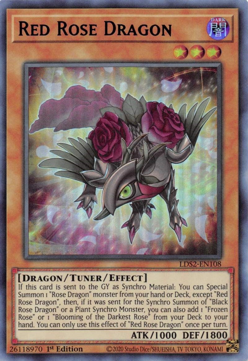 Red Rose Dragon Blue (LDS2-EN108) [LDS2]
