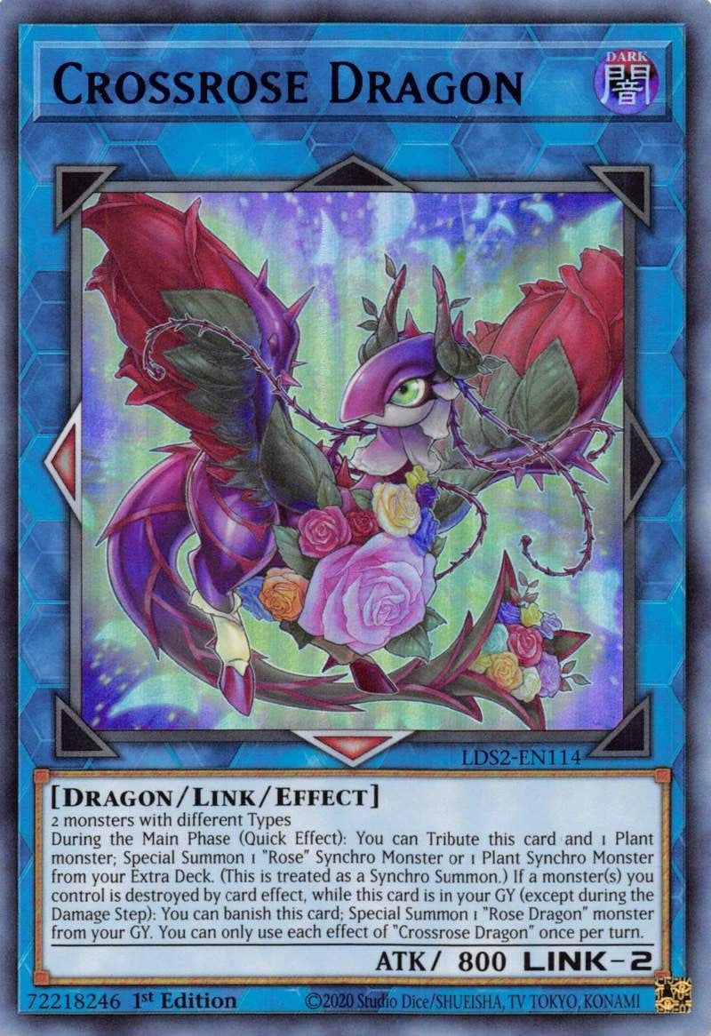 Crossrose Dragon Blue (LDS2-EN114) [LDS2]
