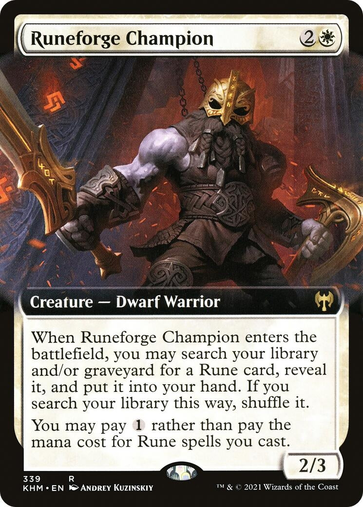 Runeforge Champion (Extended Art) [Kaldheim]