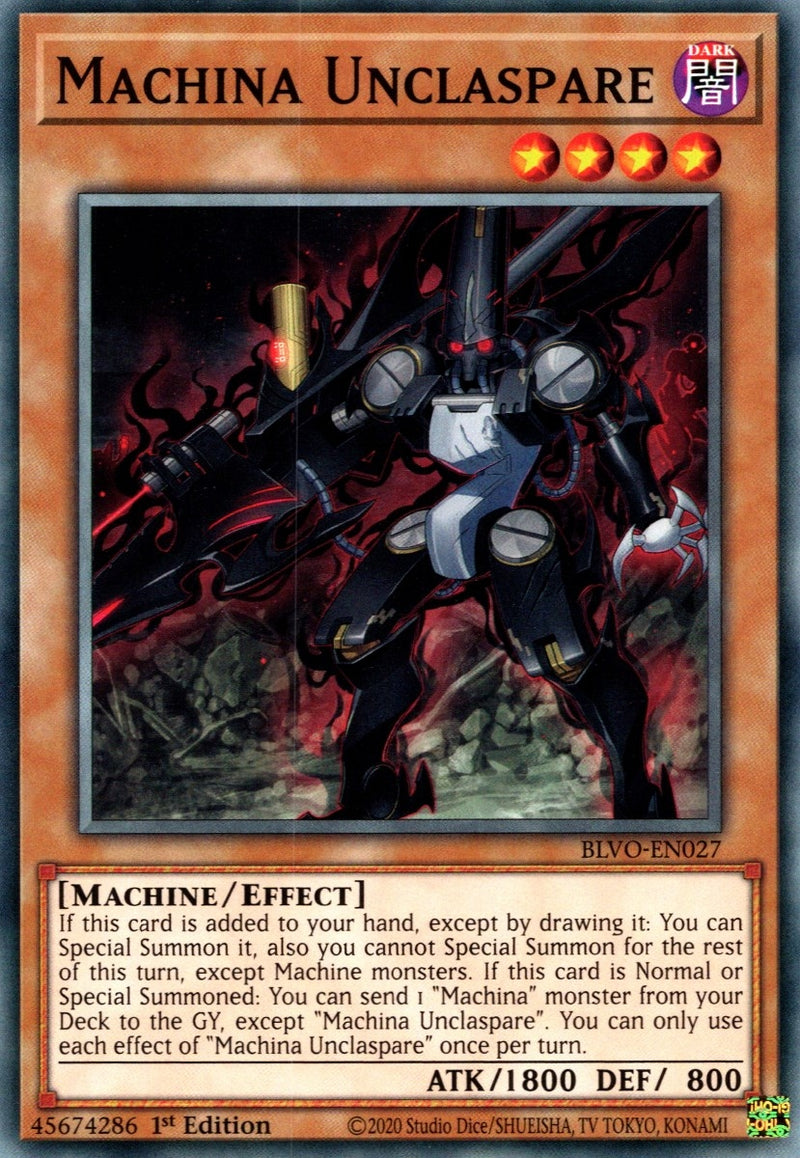 Machina Unclaspare (BLVO-EN027) [BLVO]