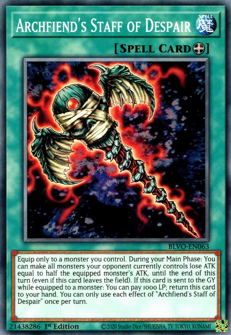 Archfiends Staff of Despair (BLVO-EN063) [BLVO]
