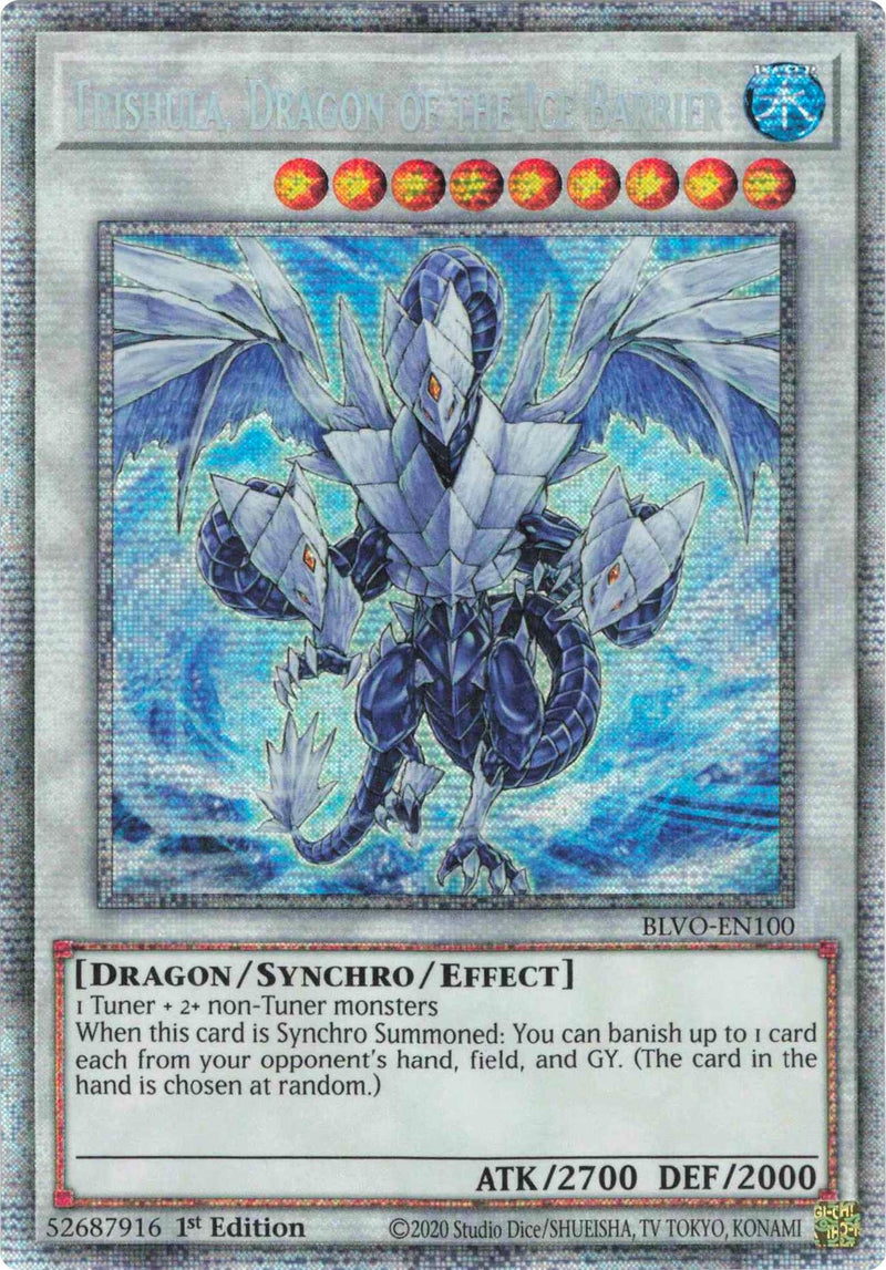 Trishula Dragon of the Ice Barrier Starlight Rare (BLVO-EN100) [BLVO]