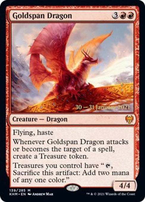 Goldspan Dragon [Kaldheim Prerelease Promos]