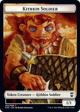 Kithkin Soldier Pegasus Double sided Token [KHC]