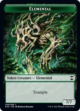 Elemental Elf Warrior Double sided Token [KHC]