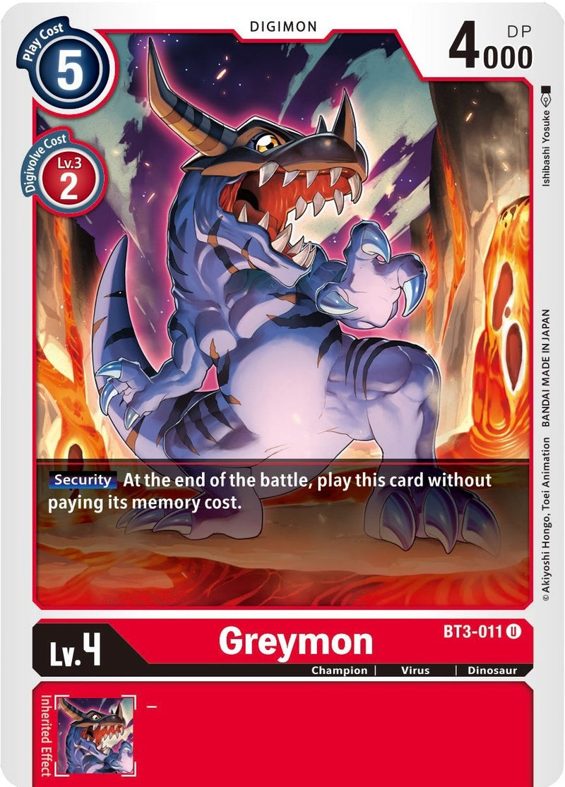 Image for Greymon - BT3-011 [Release Special Booster]