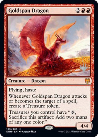 Goldspan Dragon (Promo Pack) [Kaldheim Promos]