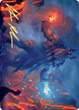 Aegar the Freezing Flame Art Card Gold Stamped Signature (55) [ASKHM]