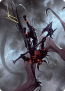Burning Rune Demon Art Card Gold Stamped Signature (20) [ASKHM]