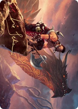 Dragonkin Berserker Art Card Gold Stamped Signature (32) [ASKHM]