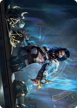 Halvar God of Battle Art Card Gold Stamped Signature (2) [ASKHM]