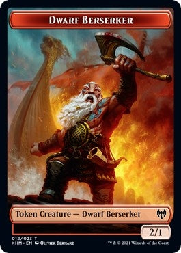 Dwarf Berserker Emblem Tyvar Kell Double sided Token [KHM]