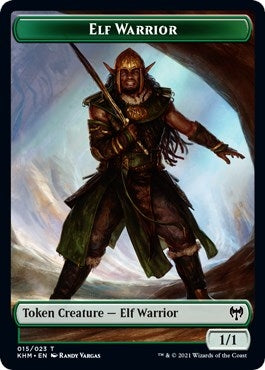 Elf Warrior Demon Berserker Double sided Token [KHM]