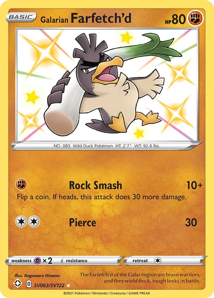 Galarian Farfetch'd (SV063/SV122) (Shining Fates: Shiny Vault)