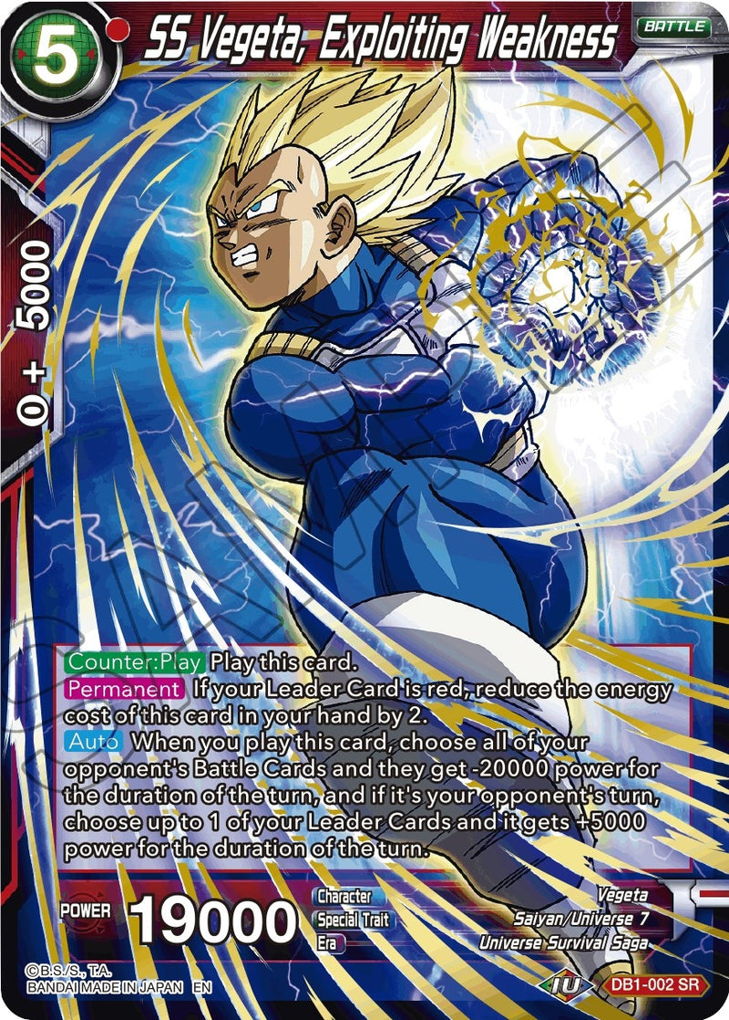 SS Vegeta, Exploiting Weakness (Reprint) [DB1-002]