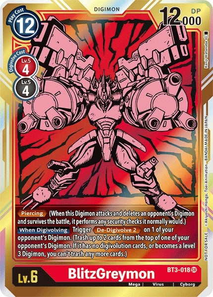 Image for BlitzGreymon - BT3-018 (Dash Pack Ver. 1.5) [Release Special Booster]