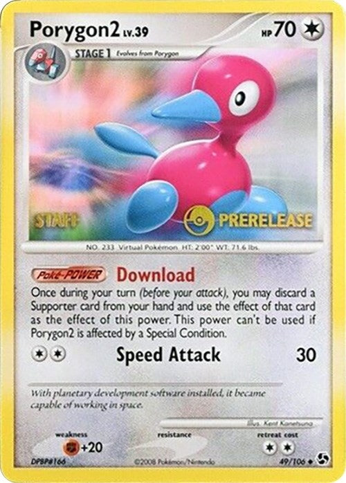 Porygon2 49 106 Prerelease Staff (49/106) [PR]