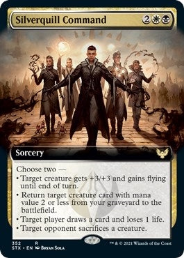 Silverquill Command (Extended Art) [Strixhaven: School of Mages]