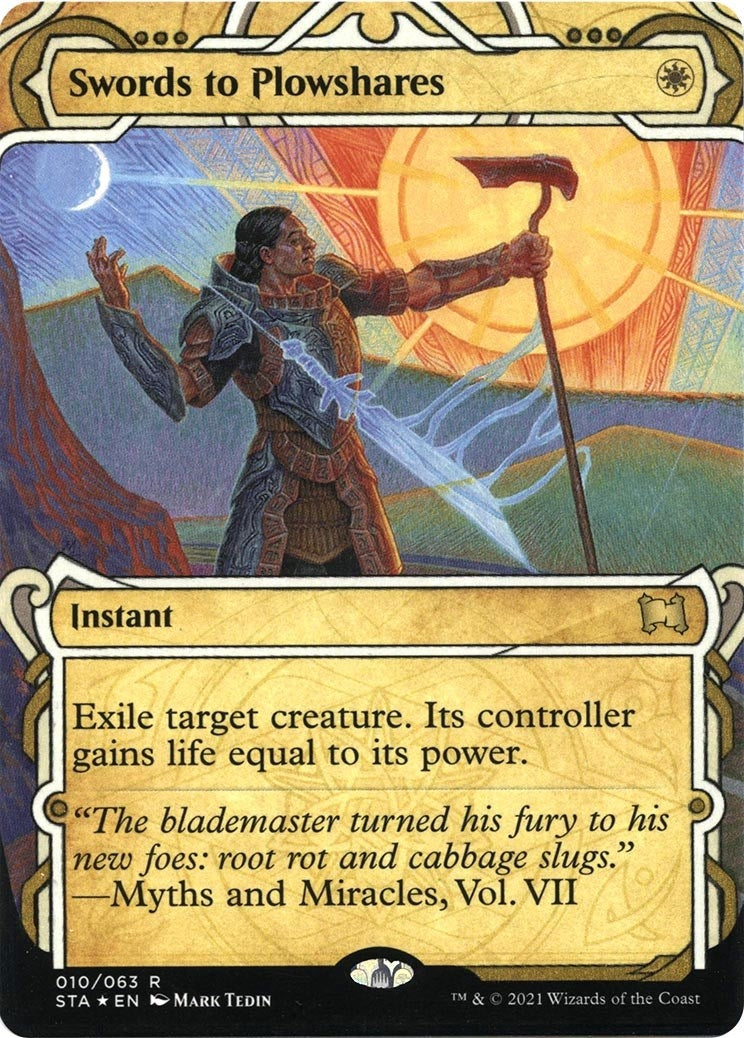 Swords to Plowshares (Foil Etched) [Strixhaven: School of Mages Mystical Archive]