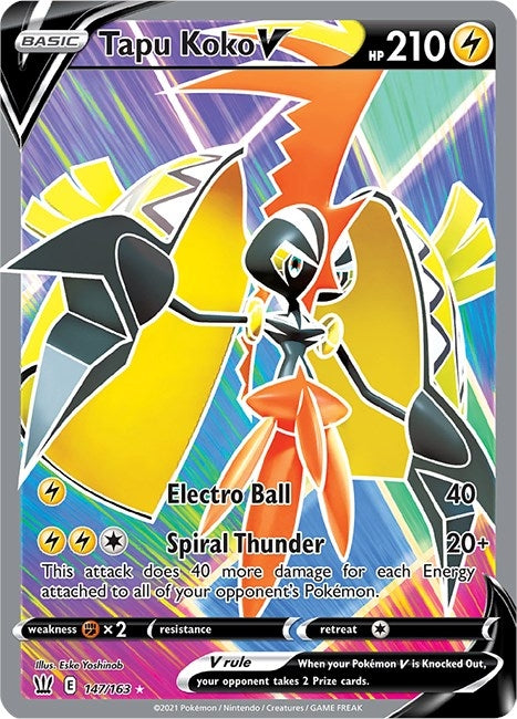 Tapu Koko V Full Art (147/163) [SWSH05]