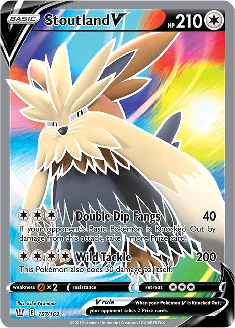 Stoutland V Full Art (157/163) [SWSH05]