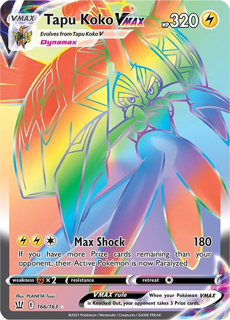 Tapu Koko VMAX Secret (166/163) [SWSH05]