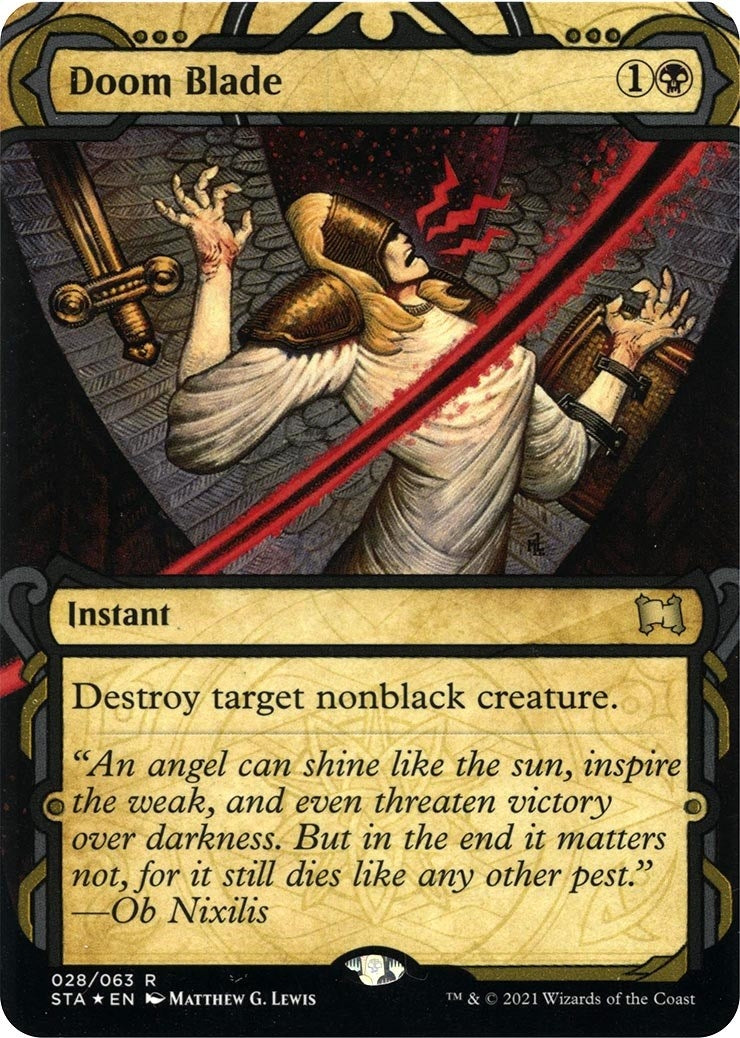 Doom Blade Foil Etched (28) [STA]
