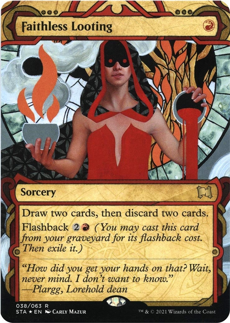 Faithless Looting Foil Etched (38) [STA]