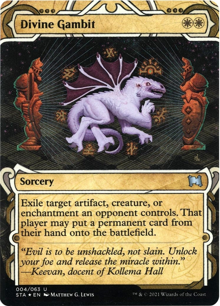 Divine Gambit (Foil Etched) [Strixhaven: School of Mages Mystical Archive]