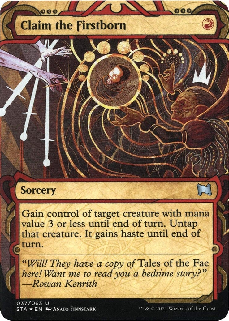 Claim the Firstborn (Foil Etched) [Strixhaven: School of Mages Mystical Archive]