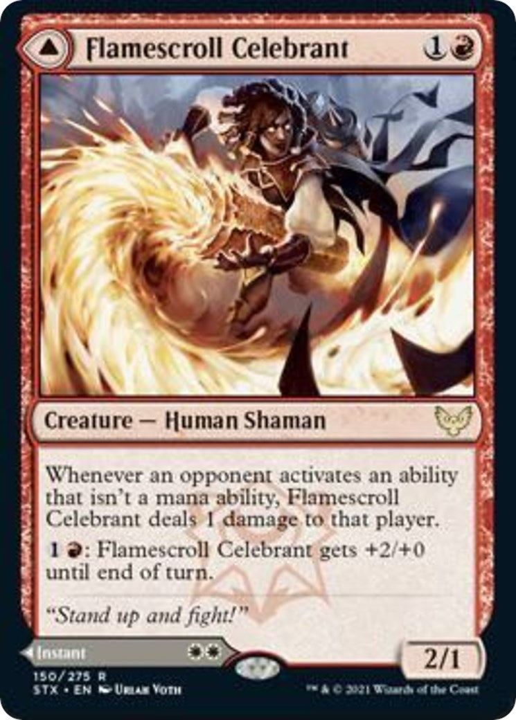 Flamescroll Celebrant // Revel in Silence [Strixhaven: School of Mages]