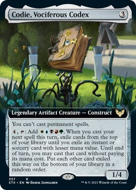 Codie, Vociferous Codex (Extended Art) [Strixhaven: School of Mages]