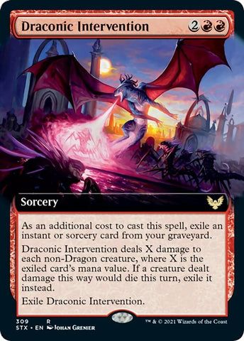 Draconic Intervention (Extended Art) [Strixhaven: School of Mages]
