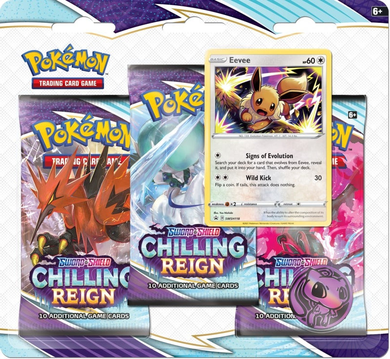 Chilling Reign 3 Pack Blister Eevee [SWSH06]