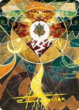 Lightning Bolt Art Card Gold Stamped Signature (76) [ASSTX]