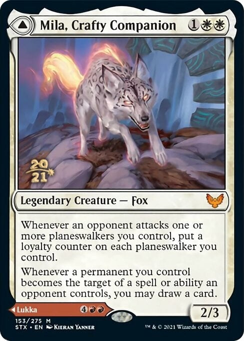 Mila, Crafty Companion // Lukka, Wayward Bonder [Strixhaven: School of Mages Prerelease Promos]
