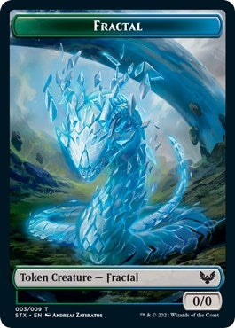 Fractal 3 Pest 5 Double sided Token (3 // 5) [STX]